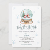 Invitation Baby It's Cold Outside Snow Globe Baby shower (Devant)