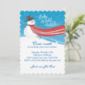 Invitation Baby It's Cold Outside Snowman Christmas Party (Debout devant)