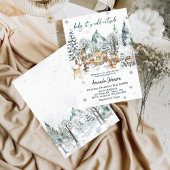 Invitation Baby It's Cold Outside Winter animals Baby Shower