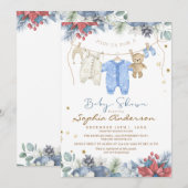 Invitation Baby Its Cold Outside Winter Baby Shower (Devant / Derrière)