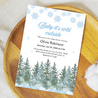 Invitation Baby It's Cold Outside Winter Baby Shower