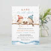 Invitation Baby it's cold outside, Winter Baby Shower Invitat (Debout devant)