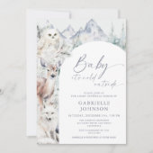 Invitation Baby It's Cold Outside Winter Woodland Baby Shower (Devant)