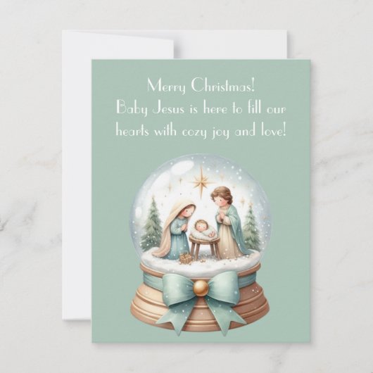 Invitation Baby Jesus & Cosy Joy Greeting Card (Devant)