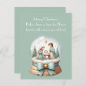 Invitation Baby Jesus & Cosy Joy Greeting Card (Devant / Derrière)