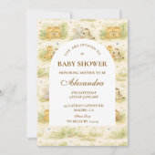 Invitation Baby Jungle Animals Baby Shower (Devant)