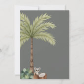 Invitation Baby Jungle Animaux C'est un Baby shower garçon (Dos)