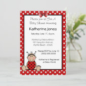 Invitation Baby Ladybug (Debout devant)