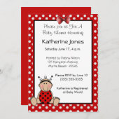 Invitation Baby Ladybug (Devant / Derrière)