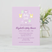 Invitation Baby Love Pâques Baby Shower (Debout devant)