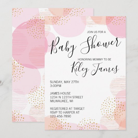 Invitation Baby Lovin' (Devant / Derrière)