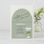 Invitation Baby Martini 'tini-one' Baby Shower (Debout devant)