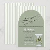 Invitation Baby Martini 'tini-one' Baby Shower (Devant / Derrière)