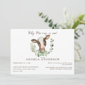 Invitation Baby Moo-ving dans le Baby shower Eucalyptus de So (Debout devant)