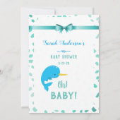Invitation Baby Narwhal Over or Under Baby shower Game (Dos)