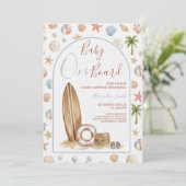 Invitation Baby On Board | Arch Frame Beach Baby Shower (Debout devant)