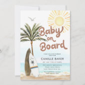 Invitation Baby on Board Baby shower de plage (Devant)
