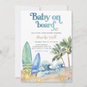 Invitation Baby on Board Baby shower de plage (Devant)