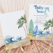Invitation Baby on Board Baby shower de plage