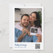 Invitation Baby On Board Nautical Shower Photo QR Code (Dos)