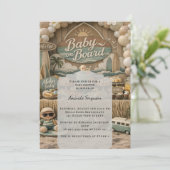 Invitation Baby on Board retro beach Baby Shower (Debout devant)