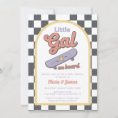 Invitation Baby on Board Skateboard Baby Shower party (Devant)