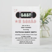 Invitation Baby on Board Skateboard Baby Shower party Invitat (Debout devant)