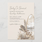 Invitation Baby On Board Summer Boho Beach Baby Shower (Devant)