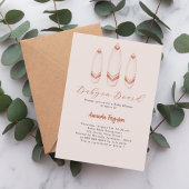 Invitation Baby on Board surf Baby shower beige brun