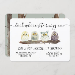 Invitation Baby Owl Birthday