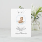Invitation Baby Photo Christian Baptism Evénement religieux (Debout devant)