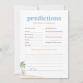 Invitation Baby Predictions et conseils Baby shower de plage (Devant)