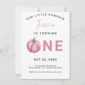 Invitation Baby Pumpkin 1ère fête d'anniversaire (Devant)