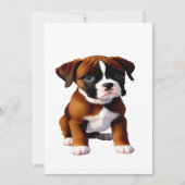 Invitation Baby Pup Boxer en attente Traitements (Devant)