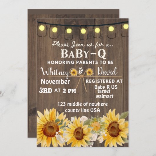 Invitation Baby-Q (Devant / Derrière)