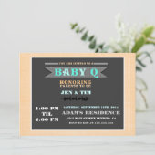 Invitation BaBy Q Baby shower (Debout devant)