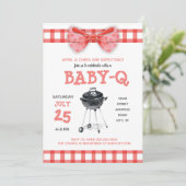 Invitation BABY-Q Baby shower Barbecue BarbecueInvitation (Debout devant)