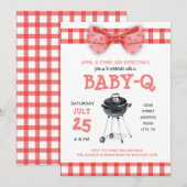 Invitation BABY-Q Baby shower Barbecue BarbecueInvitation (Devant / Derrière)