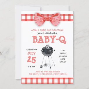 Invitation BABY-Q Baby shower Barbecue BarbecueInvitation