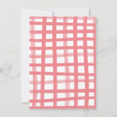 Invitation Baby Q Barbecue Douche Pique-nique Rose (Dos)