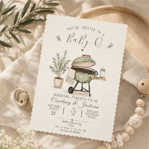Invitation Baby-Q Fête de Naissance pour Couples Bébé