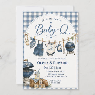 Invitation Baby-Q   Une Baby Shower Barbecue dans le Jardin