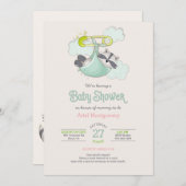 Invitation Baby Raccoon Bundle Offre spéciale Douche (Devant / Derrière)