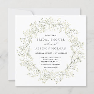 Invitation Baby Respiration Fleurs de douche nuptiale Invitat