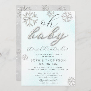 Invitation Baby Sa Froid Hors Rhinestones Parties scintillant