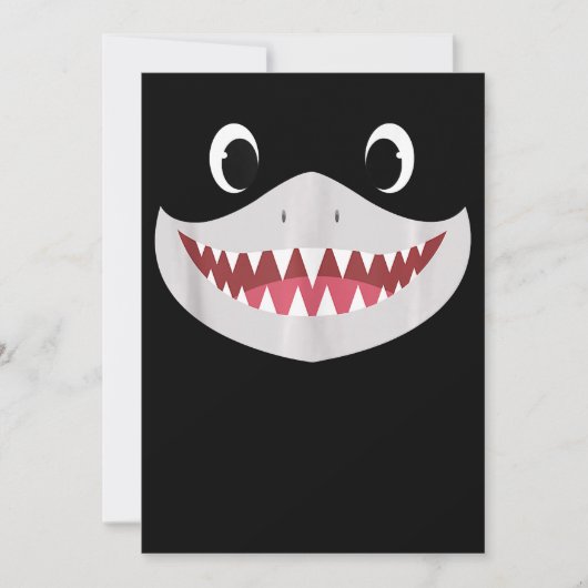 Invitation Baby Shark Halloween - Cadeaux Requins Mignons (Devant)