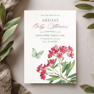 Invitation Baby-shopping esthétique floral