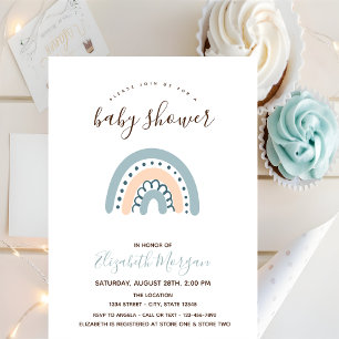 Invitation Baby-Shopping Pastel Arc-en-Ciel