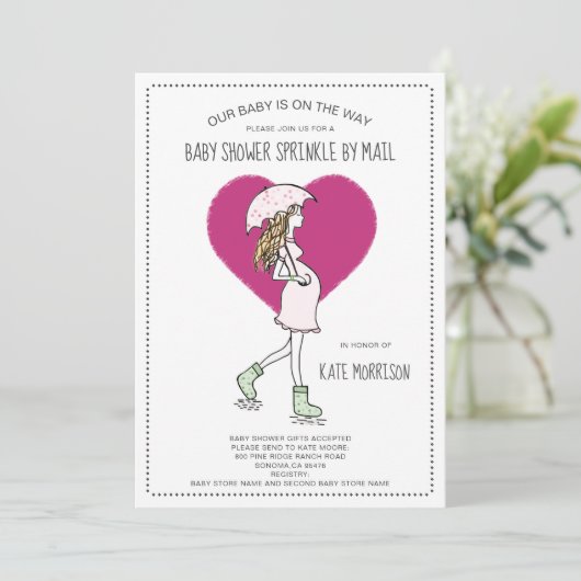 Invitation Baby shower (Debout devant)