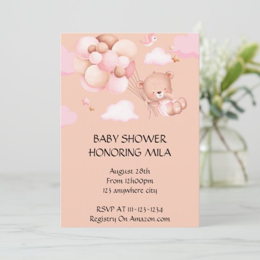 INVITATION BABY SHOWER (Debout devant)